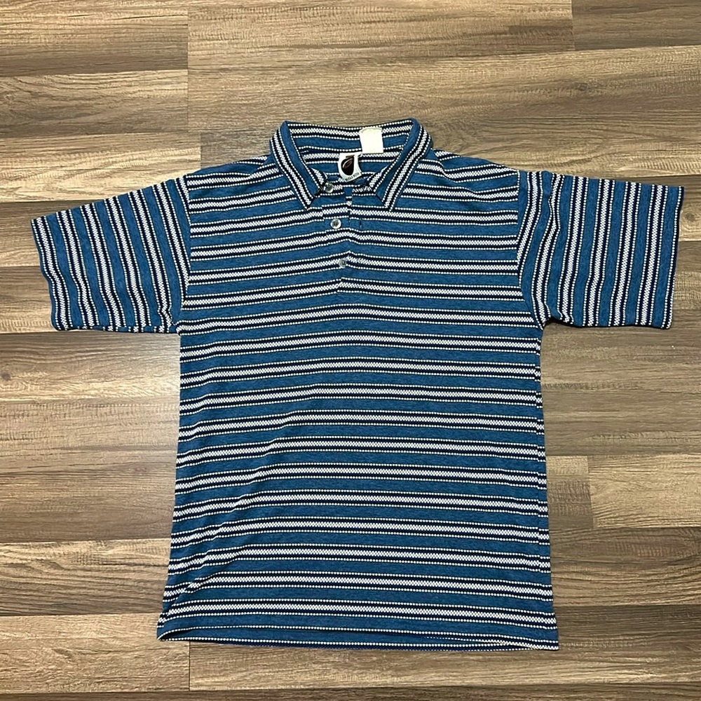 Vintage Bugle Boy Striped Polo Shirt